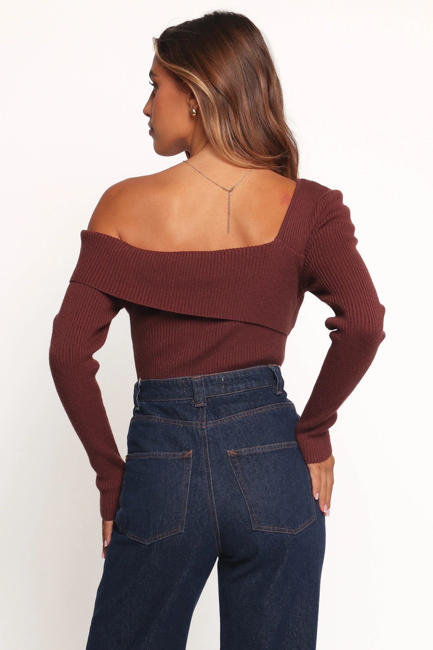 Aleena Knit Top Chocolate Brown