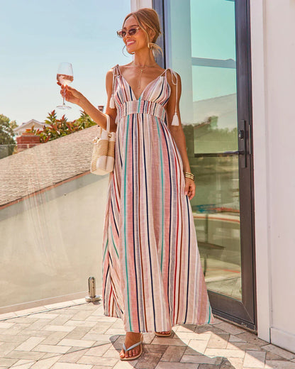 Harbor Keepsake Striped Maxi Dress