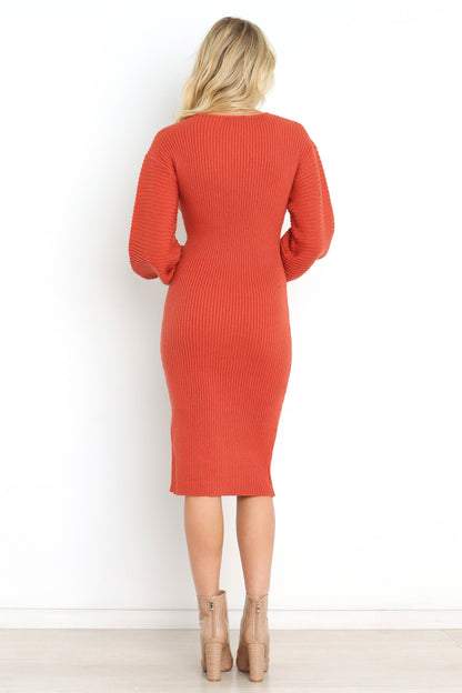 Caledonia Dress Rust