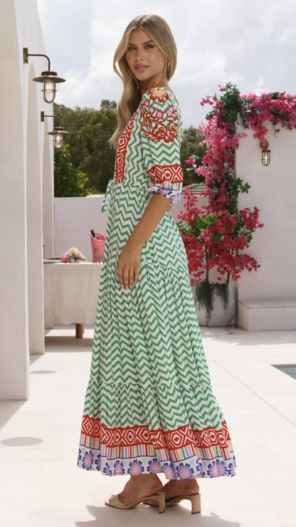 Tessa Maxi Dress Ziggy Print