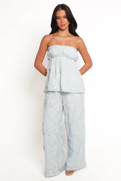 Robin Strapless Top Pale Blue