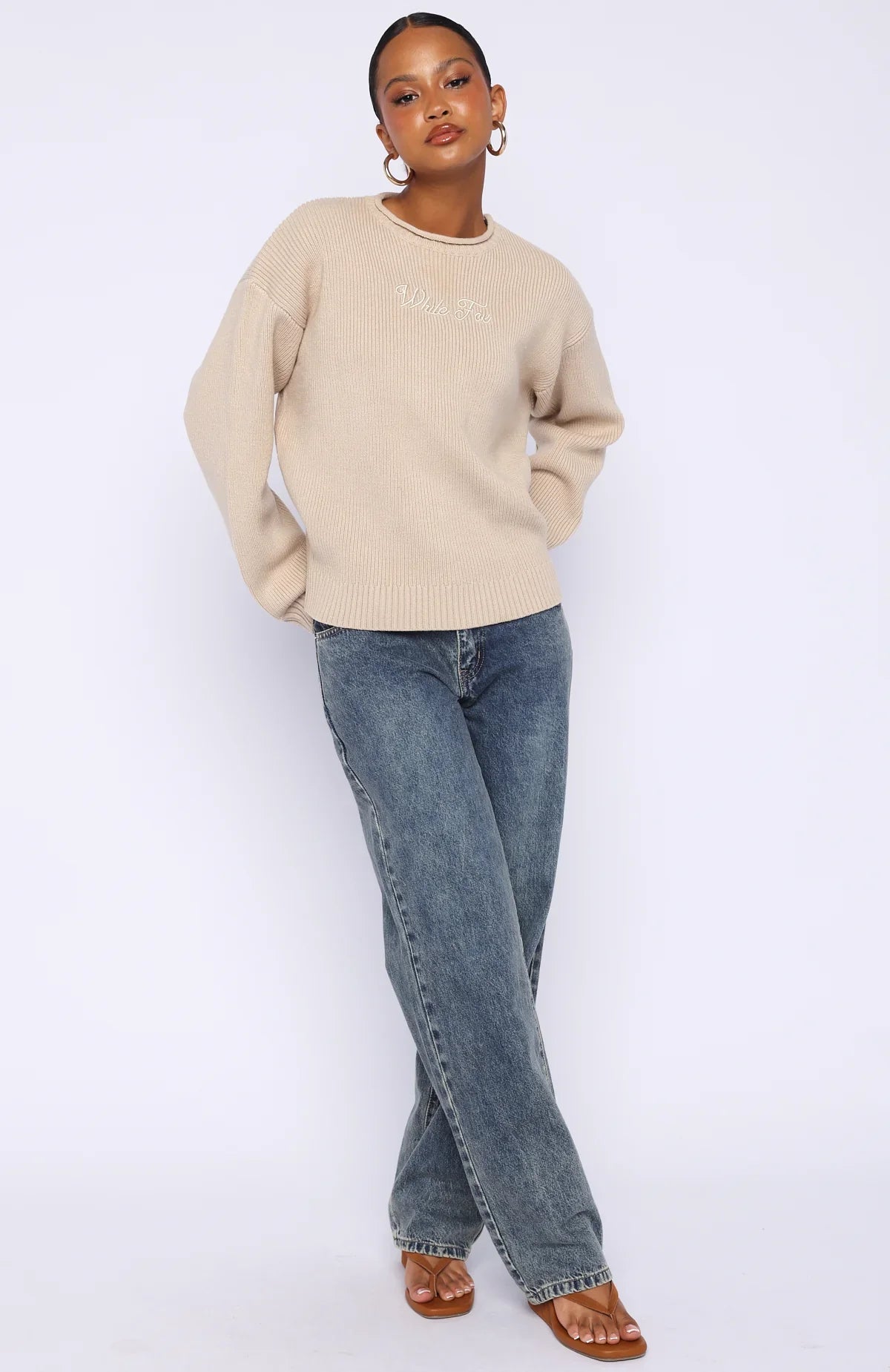 Snow Dreams Knit Sweater Oat