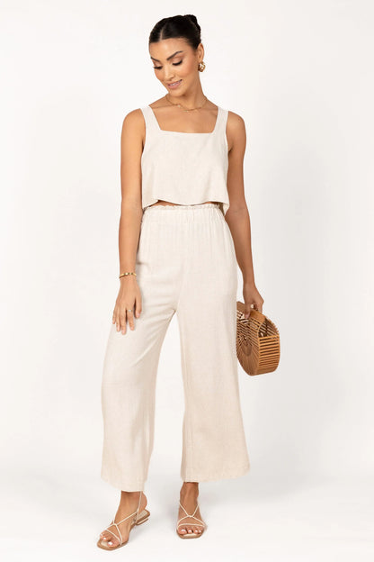 Eleanor High Waisted Pants Beige