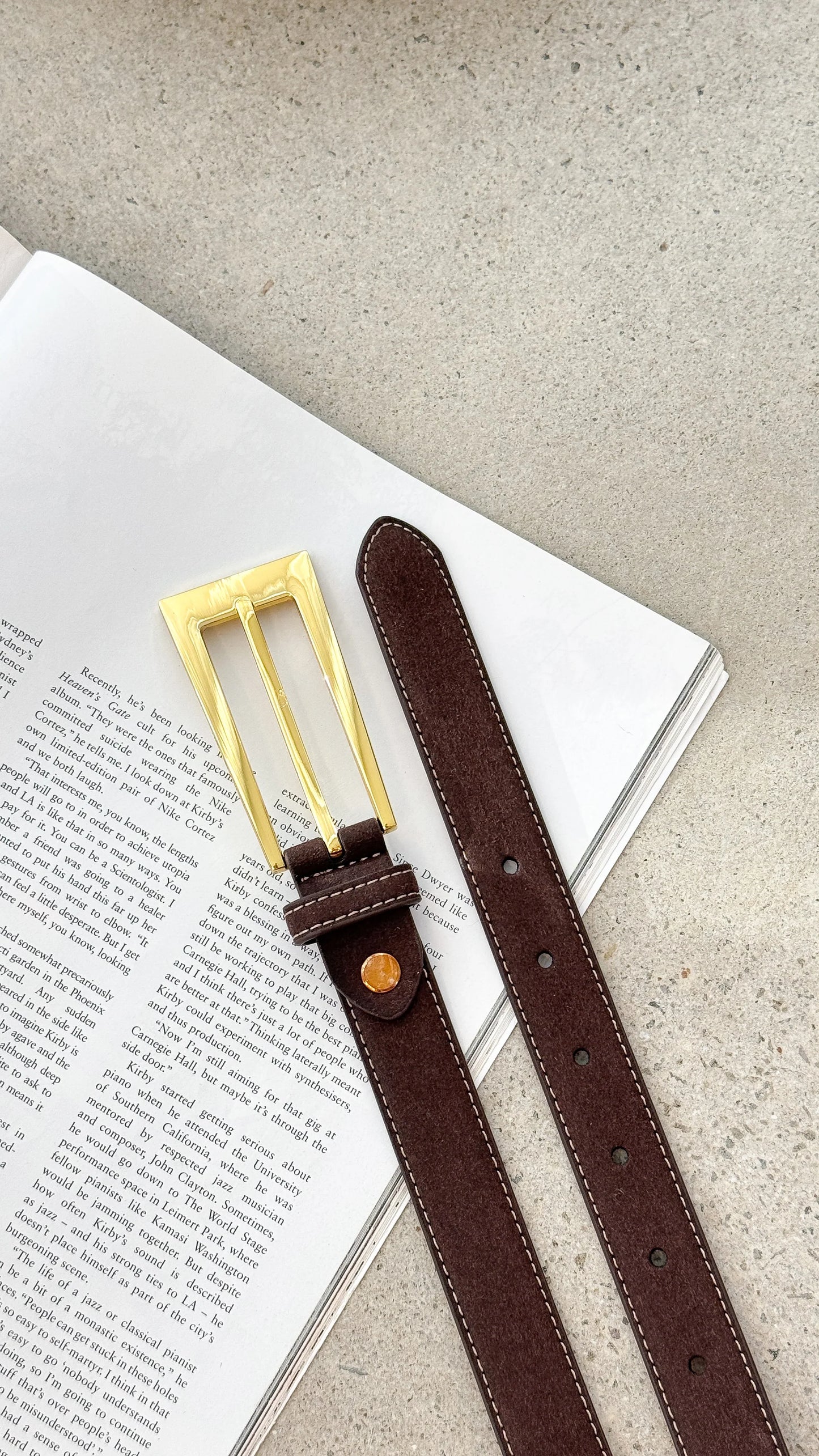 Stacey Belt Chocolate Gold