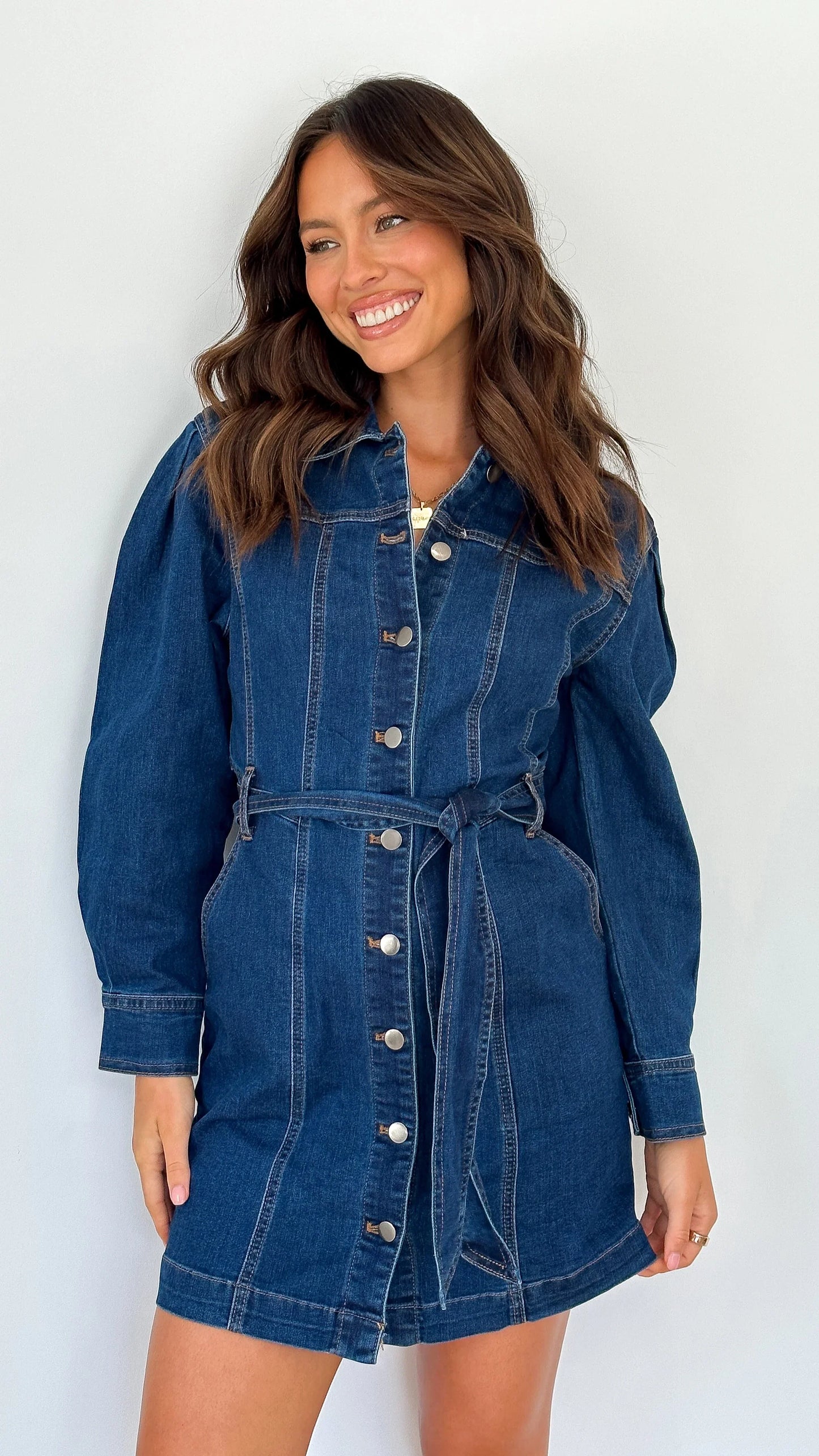 Margie Denim Mini Dress Indigo