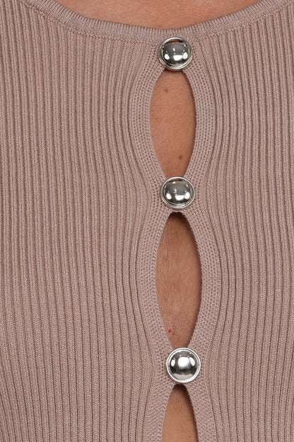 Rosienna Knit Top Taupe