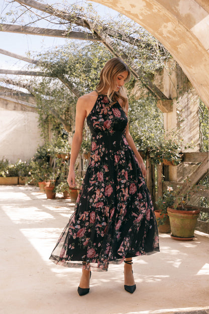 Eden Maxi Dress Black Floral