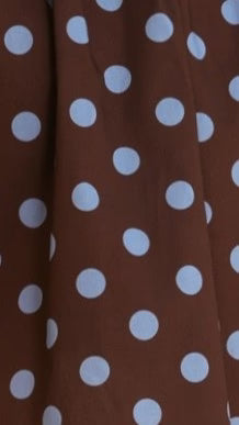 Amira Mini Dress Choc Blue Polka