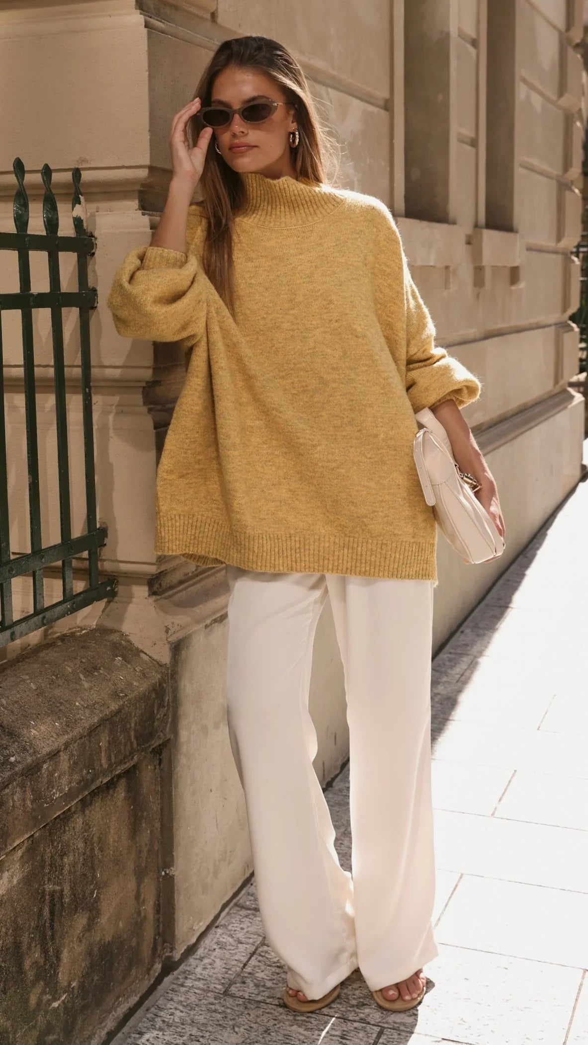 Imogen Button Pants Cream