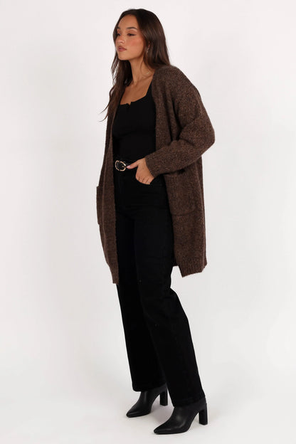 Callan Long Cardigan Brown