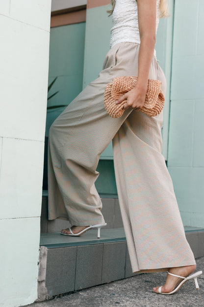Savanna Striped Pants Apricot