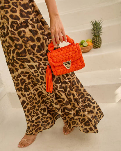 Resort Only Braided Top Handle Bag