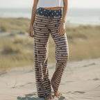 Boho American Flag Wide Leg Lounge Pants