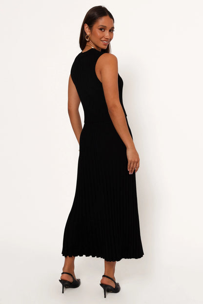 Carson Knit Midi Skirt Black