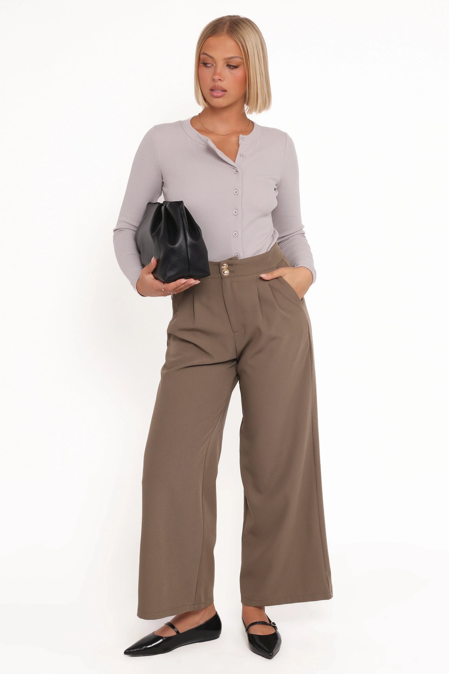 Cass Long Sleeve Top Grey