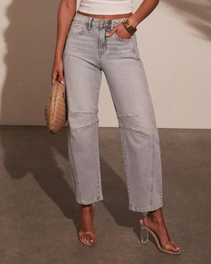 Wild Honey Stretch High Rise Barrel Jeans