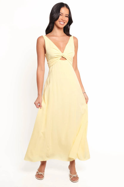 Archer Midi Dress Butter Yellow