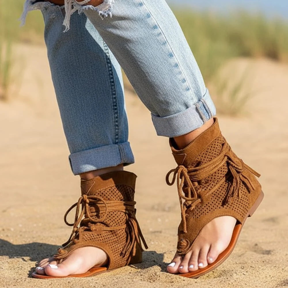 Gladiator Vintage Tassel Sandals