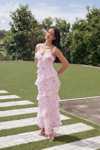 Virginia Maxi Dress Lilac Floral