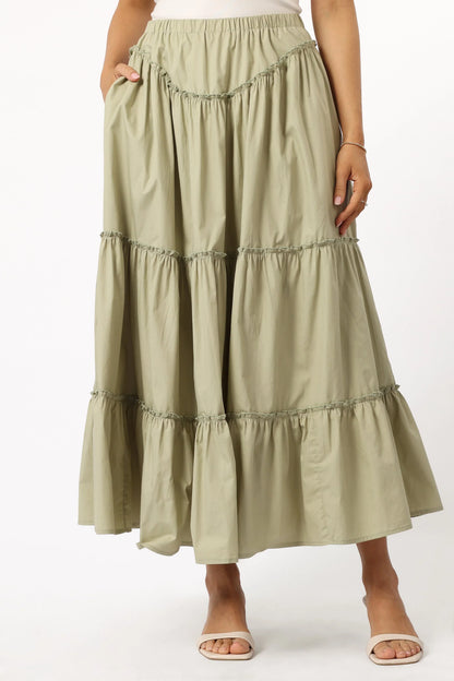 Somerset Midi Skirt Pistachio