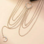 Boho Moon Heart Tassel Leg Chain