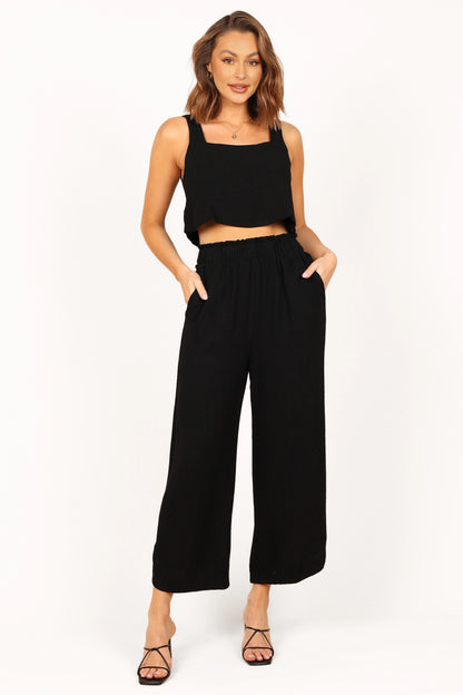 Eleanor High Waisted Pants Black