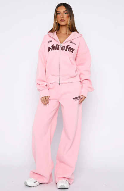 Release 15 Janie Boxy Zip Front Hoodie Pink
