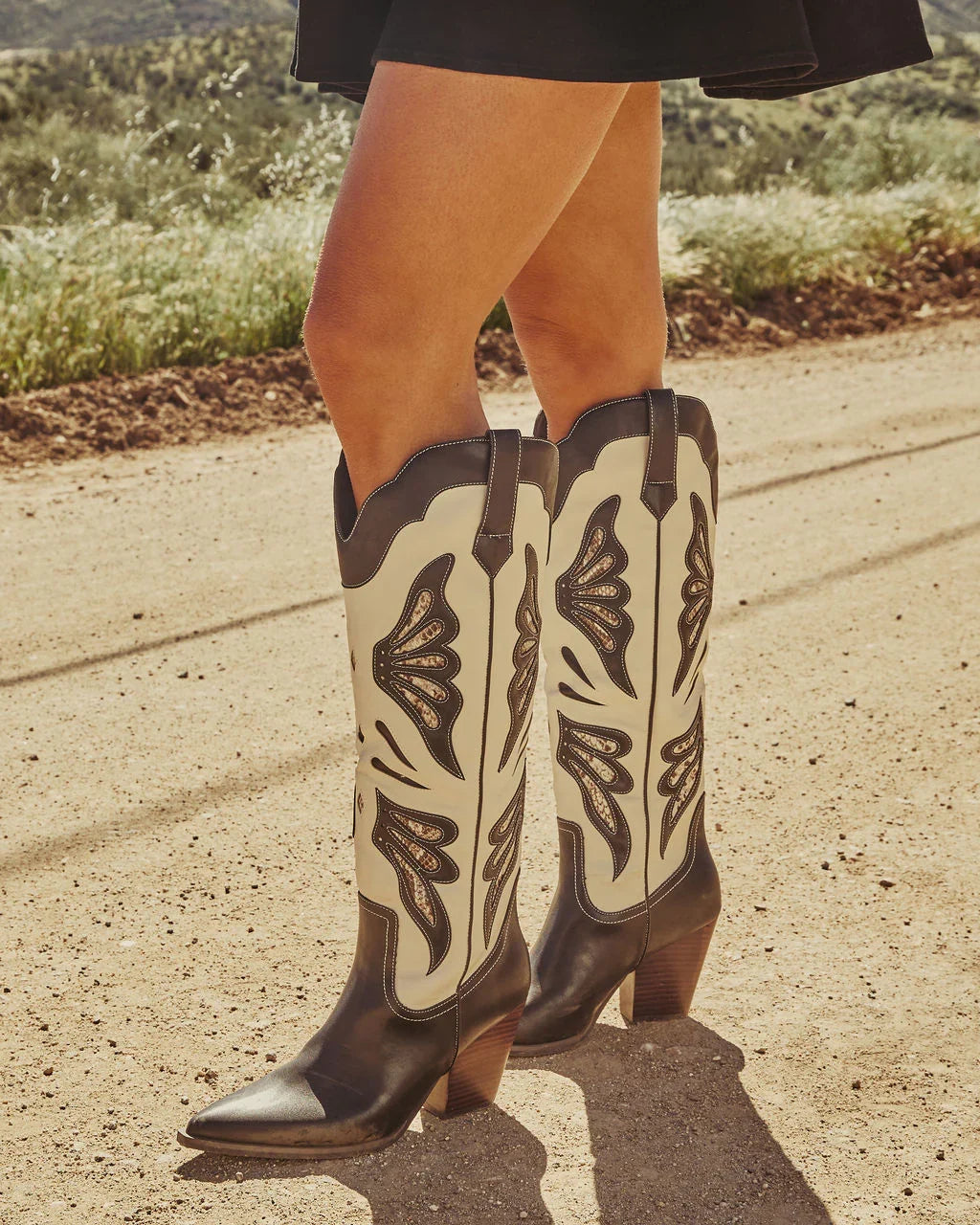 Flutter Daze Butterfly Design Western Boots