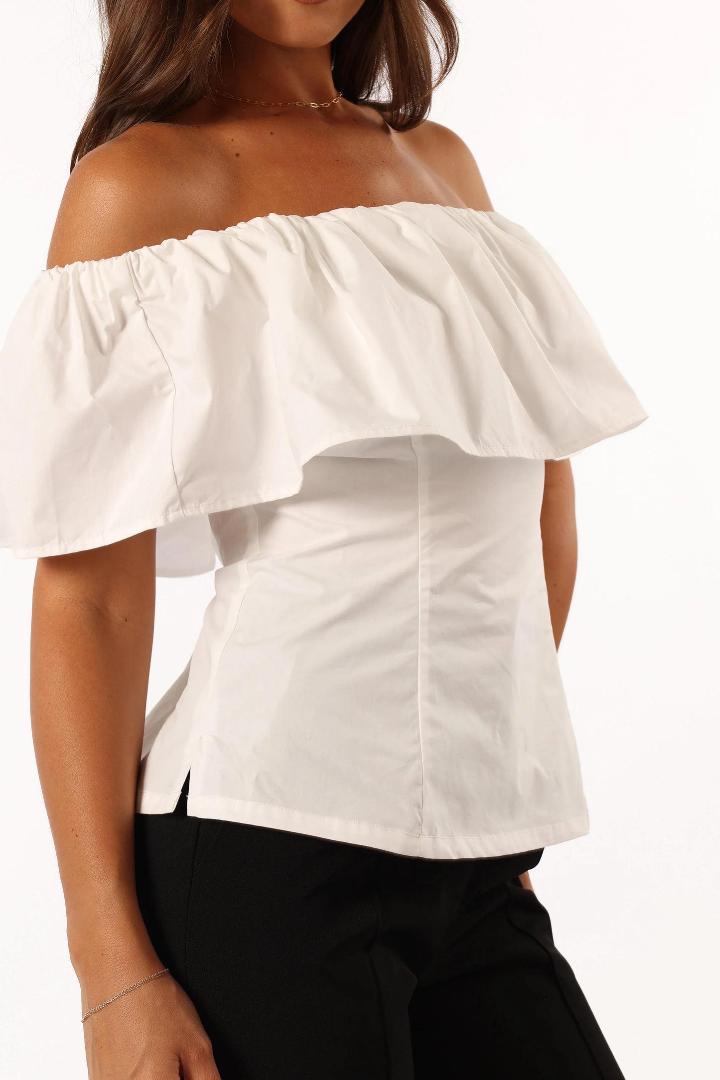 Emery Off the Shoulder Top White