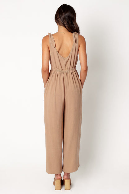 Ayla Linen Jumpsuit Mocha