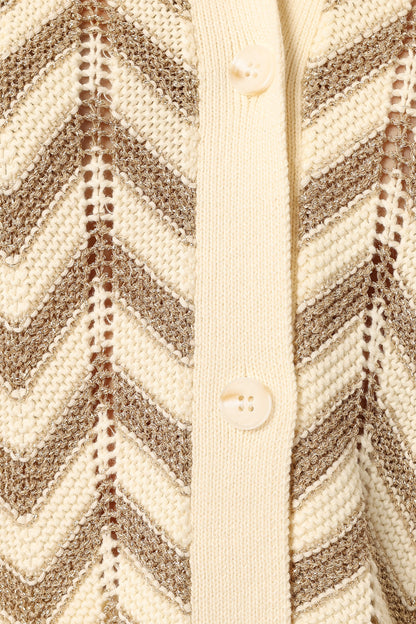Cherie Knit Shirt Gold White