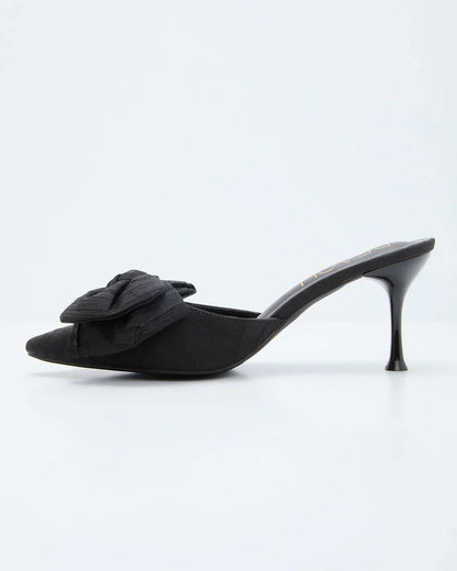 Carmeline Bow Mule Heels