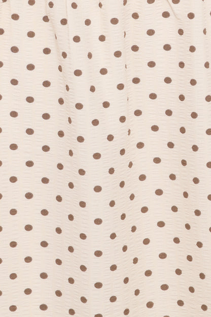 Sophina Midi Dress Brown Polka Dot