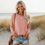 Boho Casual Long Sleeve Shirt with Pocket