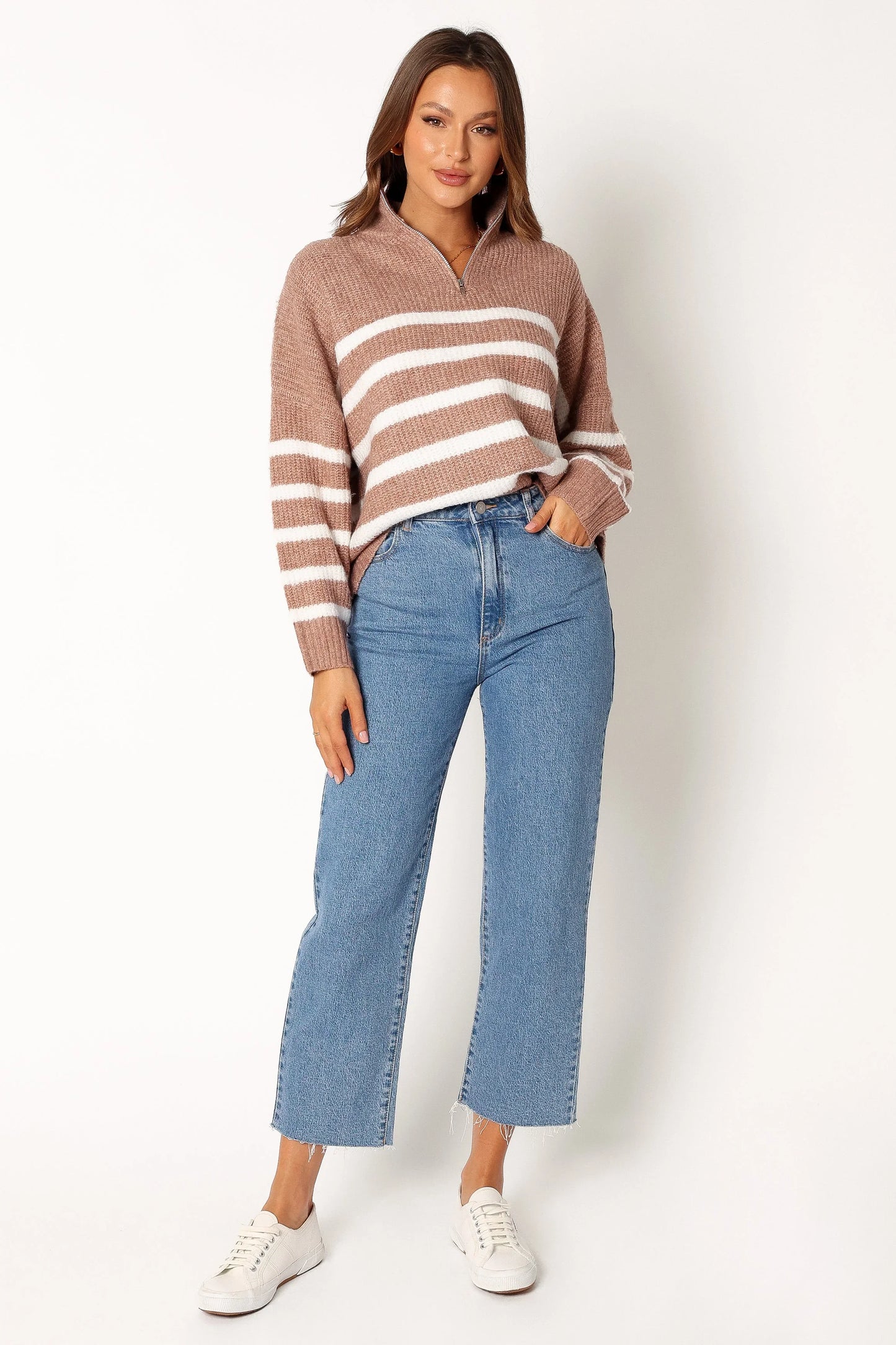Miranda Knit Sweater Taupe