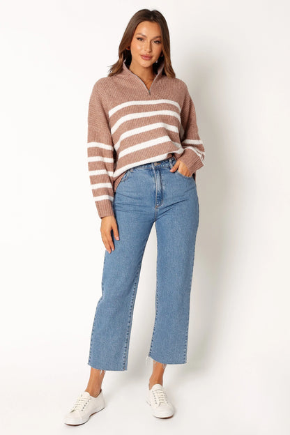 Miranda Knit Sweater Taupe
