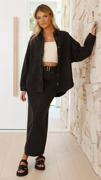 Ensley Denim Jacket Black Denim