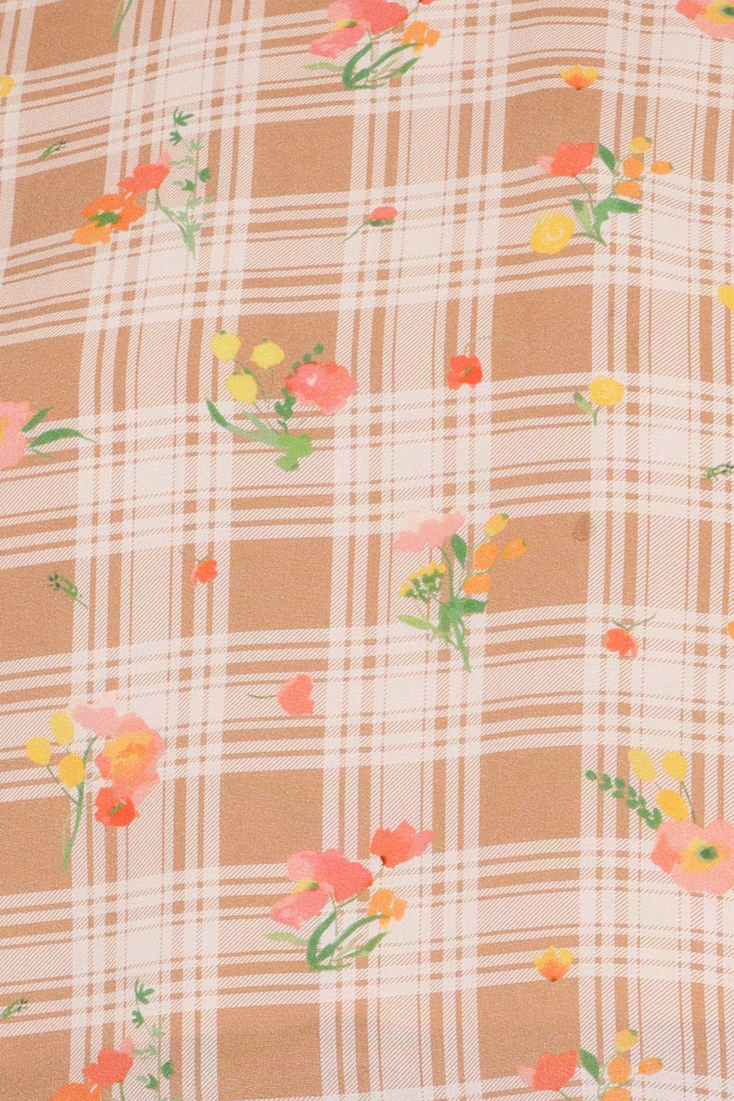 Michelle Short Set Yellow Floral Gingham