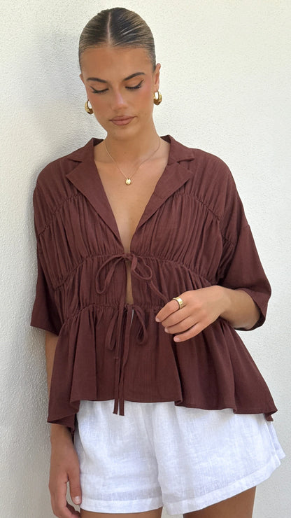 Kailey Top Brown