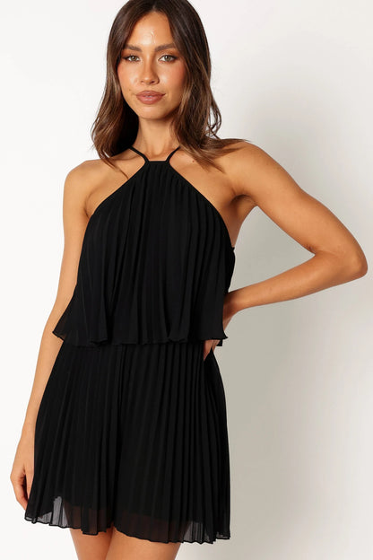 Magnolia Pleat Romper Black