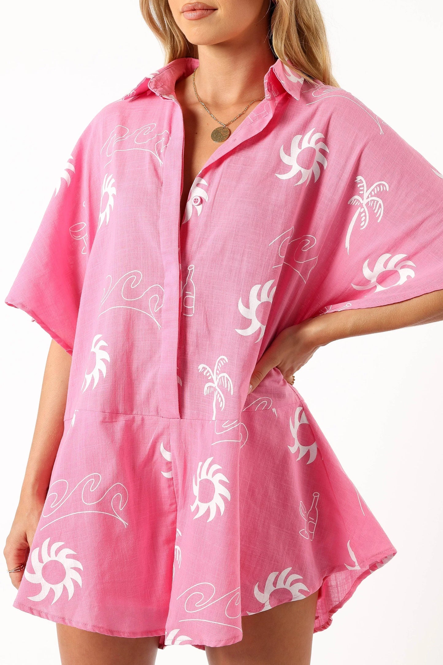Sebastian Romper Pink White