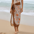 Floral Wrap Swimsuit Cover Up Skirt