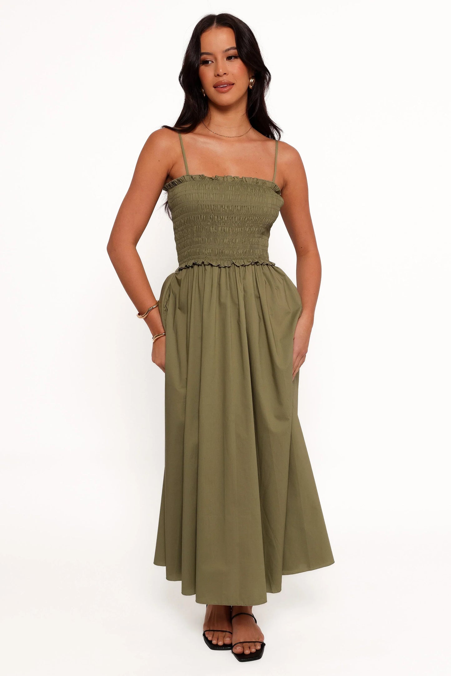 Nigella Maxi Dress Olive Green