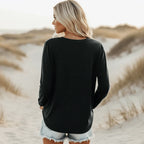 Boho Casual Long Sleeve Shirt with Pocket