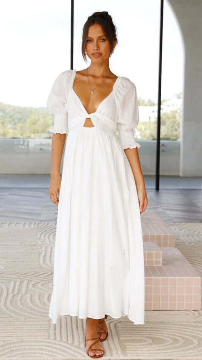 Cierra Midi Dress White