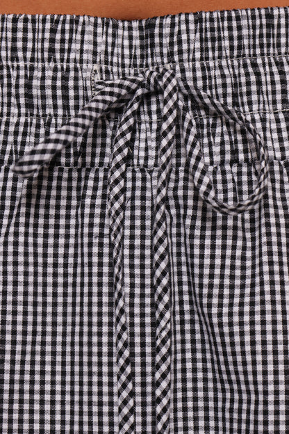 Luna Skirt Set Black White Gingham