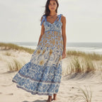Floral Patchwork Boho Maxi Dress