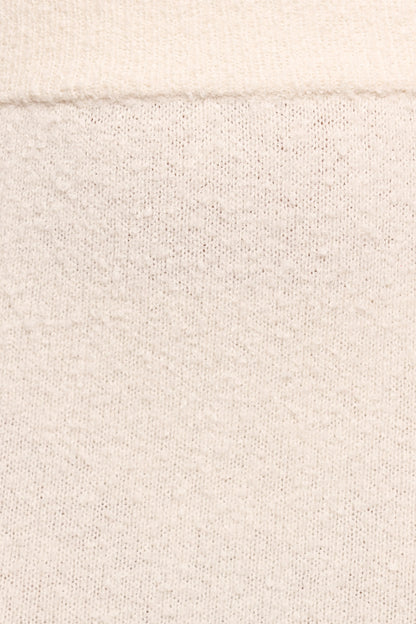 Rowee Boucle Knit Midi Skirt White