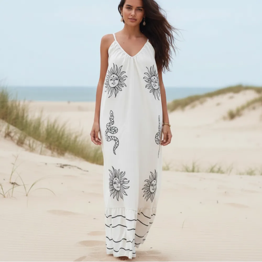 Boho Floral Maxi Sundress