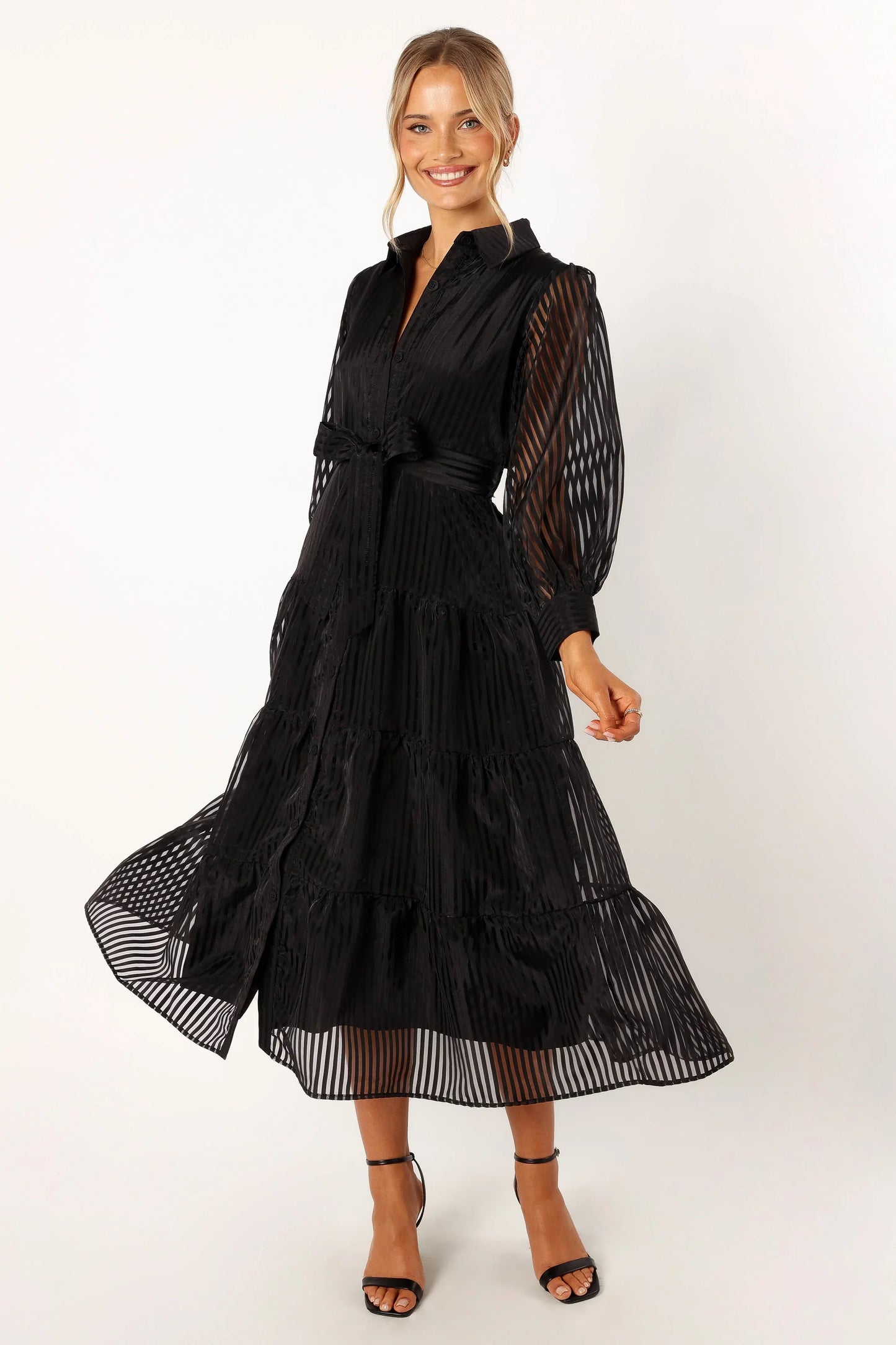 Neve Long Sleeve Maxi Dress Black